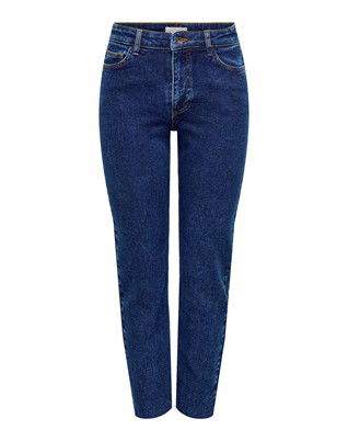 JDYLullu HWStraight Jeans - Dark Blue Denim 